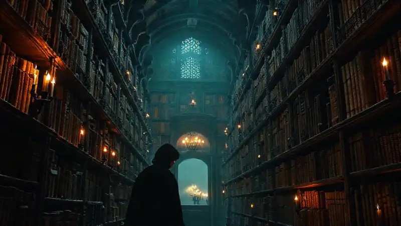 La biblioteca antigua alberga misterio y saber